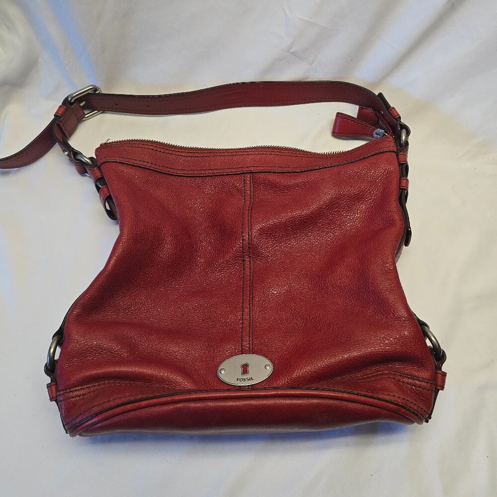 Vintage Fossil Maddox Burgundy Red Bucket Bag-Great Condition